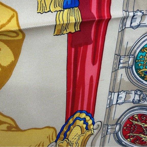 HERMES Carre 90 HOMMAGE A CHARLES GARNIER Scarf Silk black gold - Picture 8 of 9